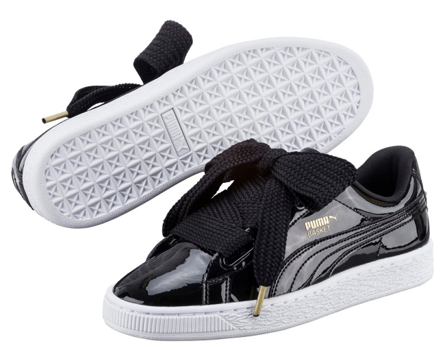 puma basket heart black